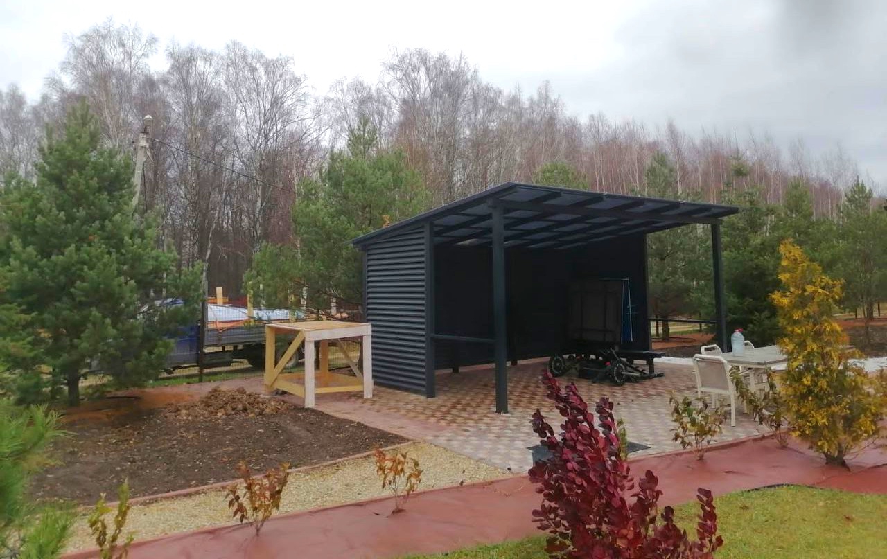 Арочный автонавес для дачи