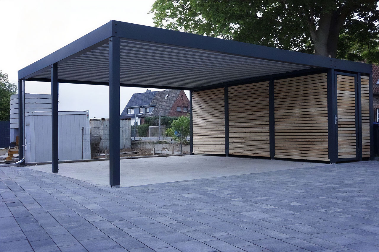 Арочный автонавес для дачи